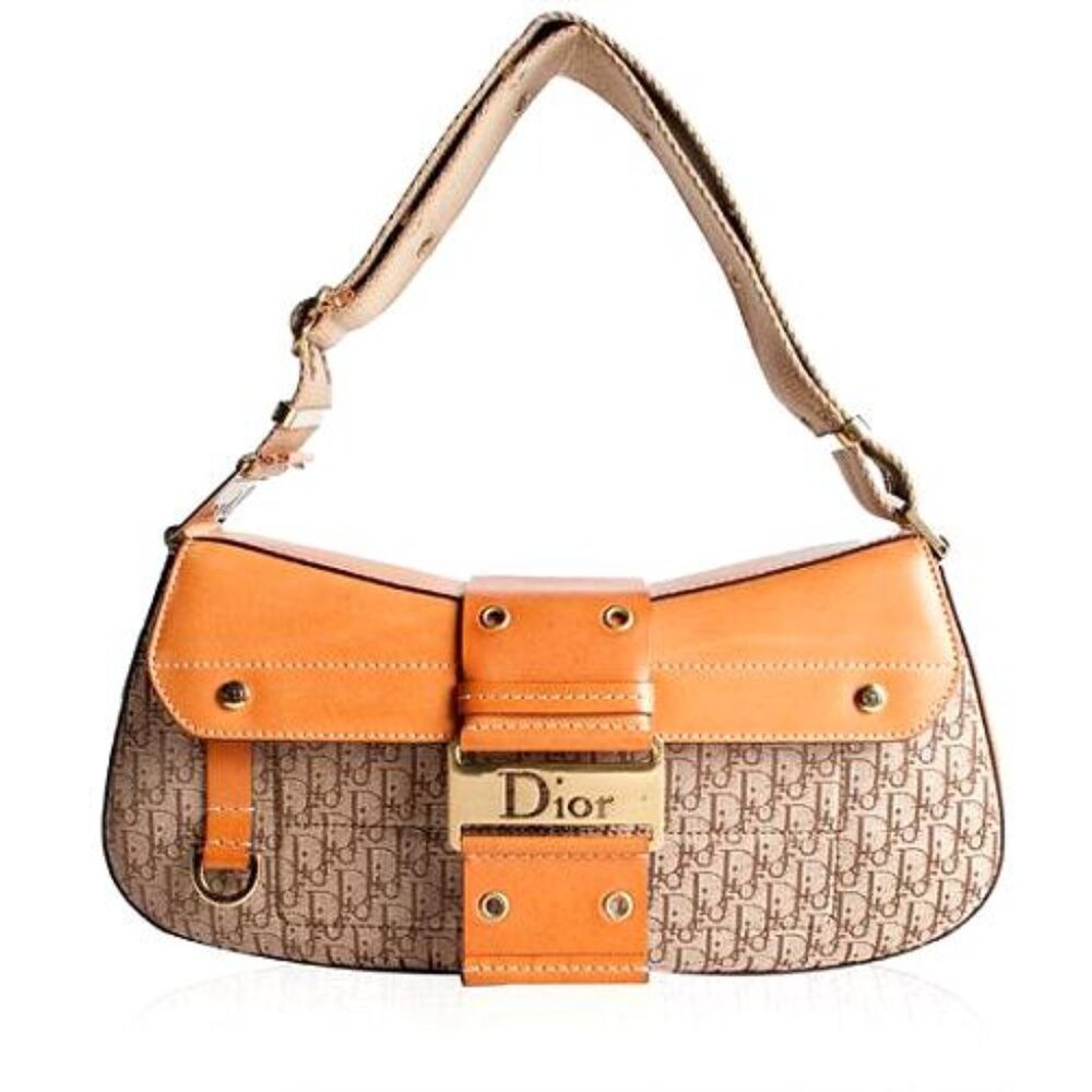 Vintage DIOR Street Chic Monogram Columbus Shoulder Handbag